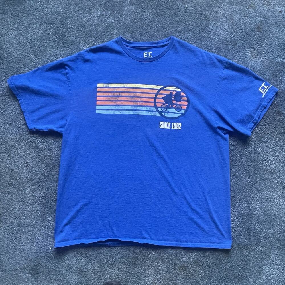 E.T. Since 1982 40th Anniversary Blue T-shirt 2XL Uni Blue Short Sleeve T Shirt